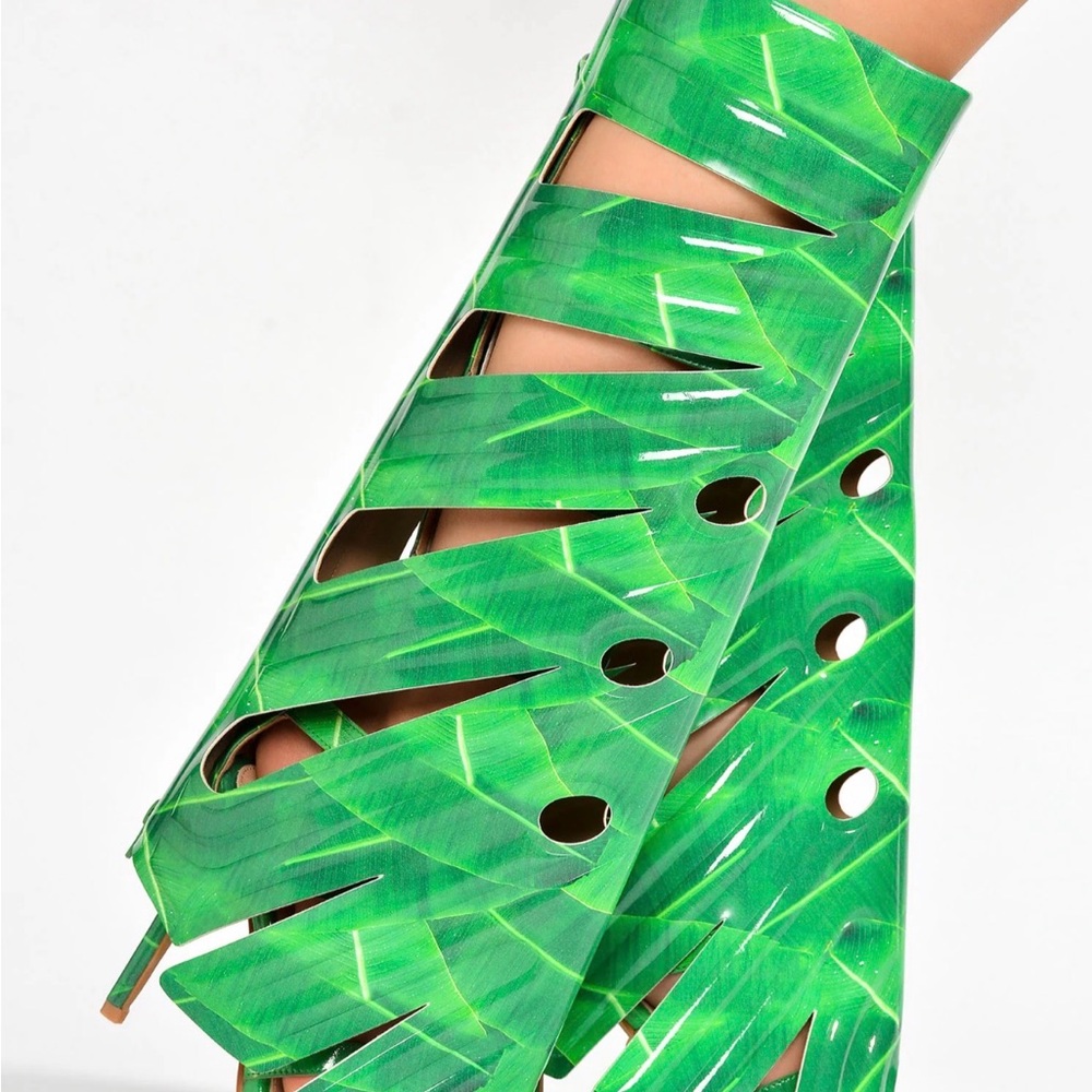 Green Gladiator Sandals